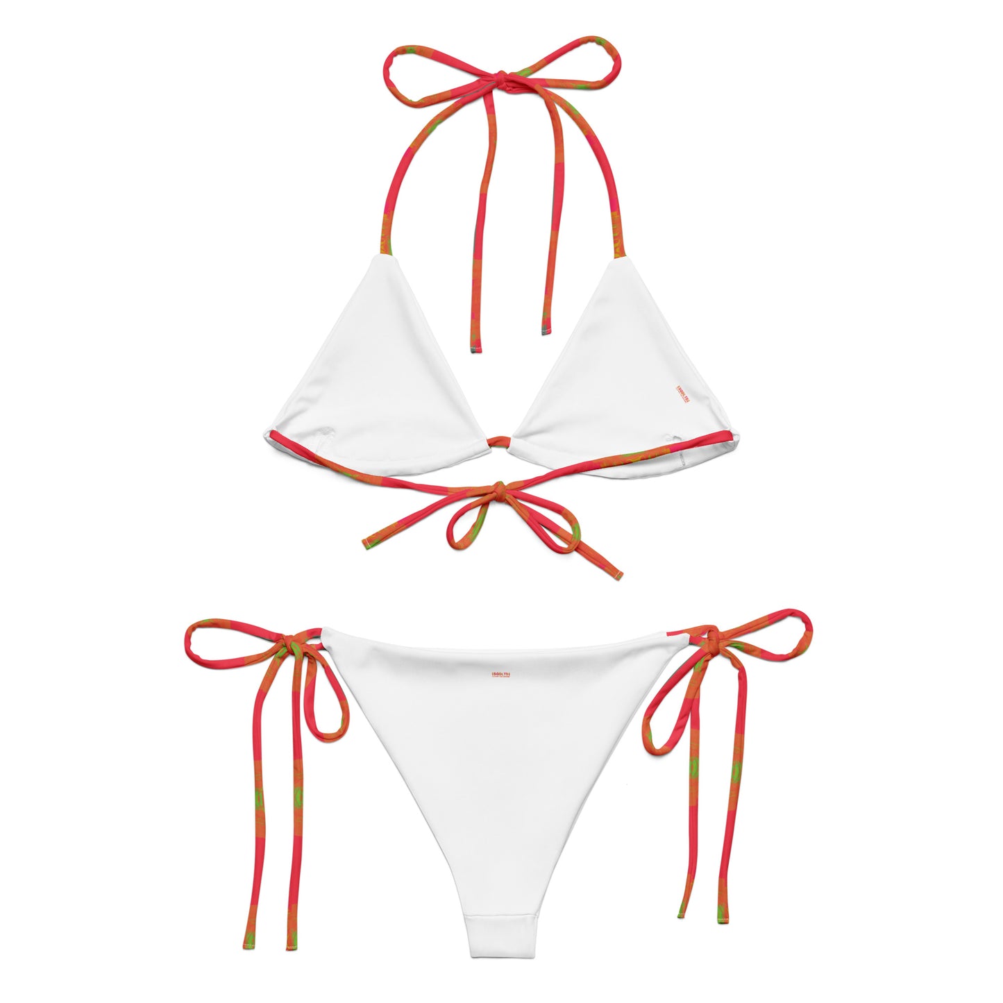 Sqdltd SU23 AOP recycled string bikini Heatwave