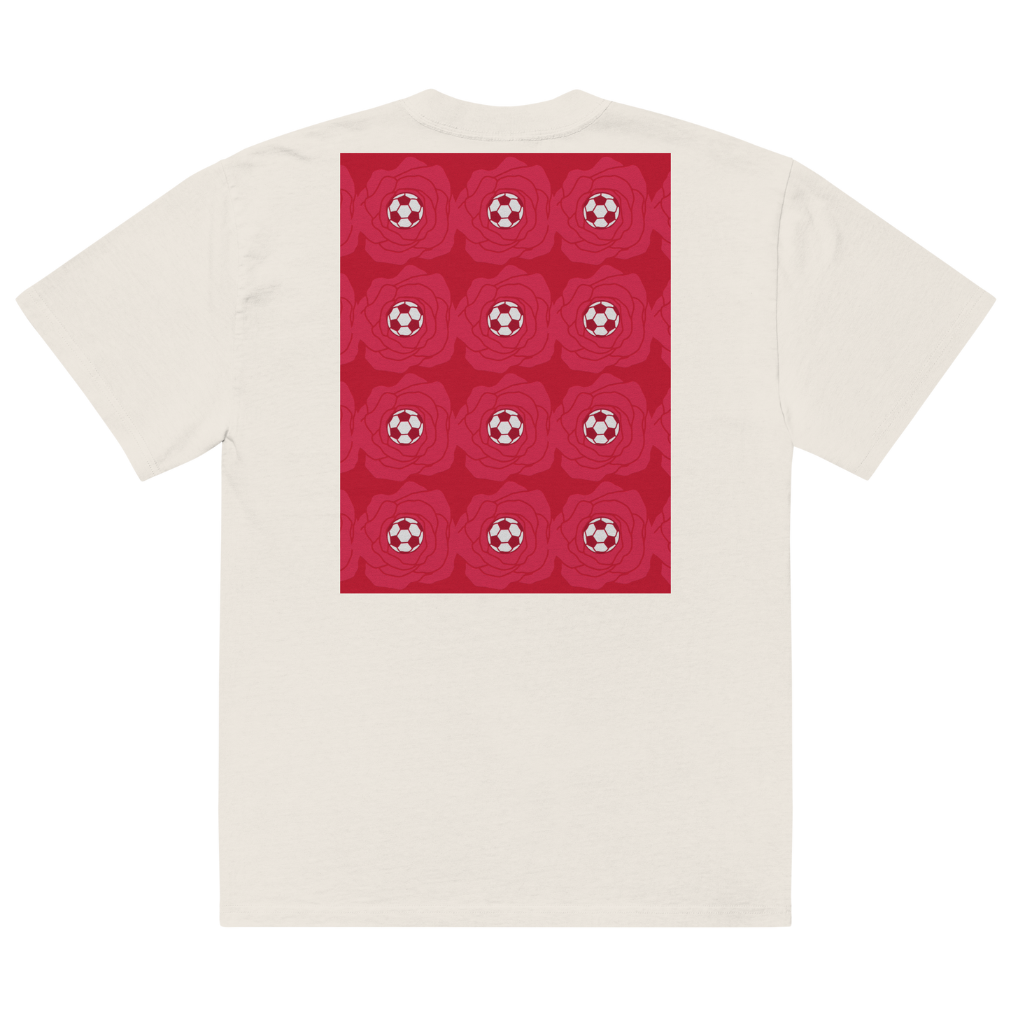 Sqdltd Football Rose Mosaic Oversized faded Tee VRed