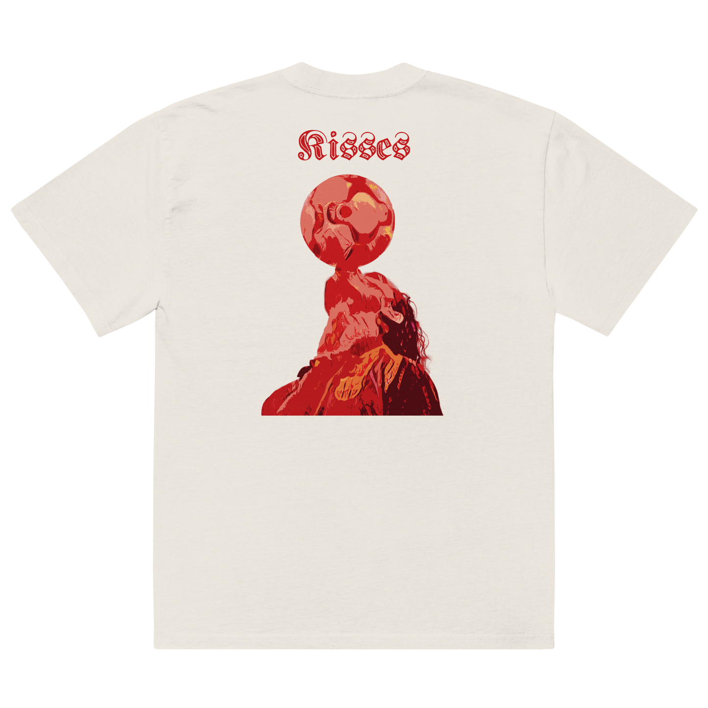 Sqdltd Kisses Oversized faded Tee VRed