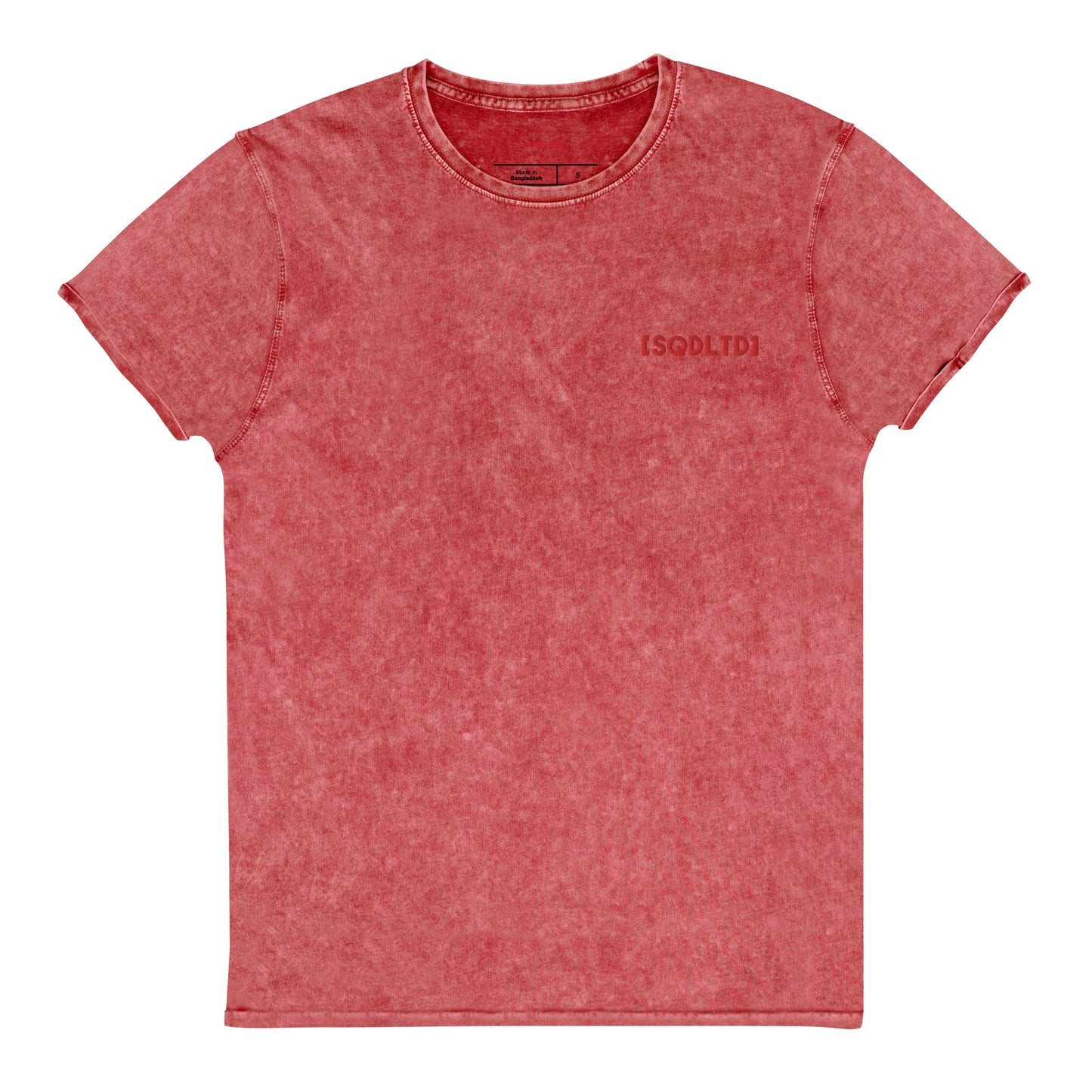 Sqdltd Embroidered Denim Tee VRed