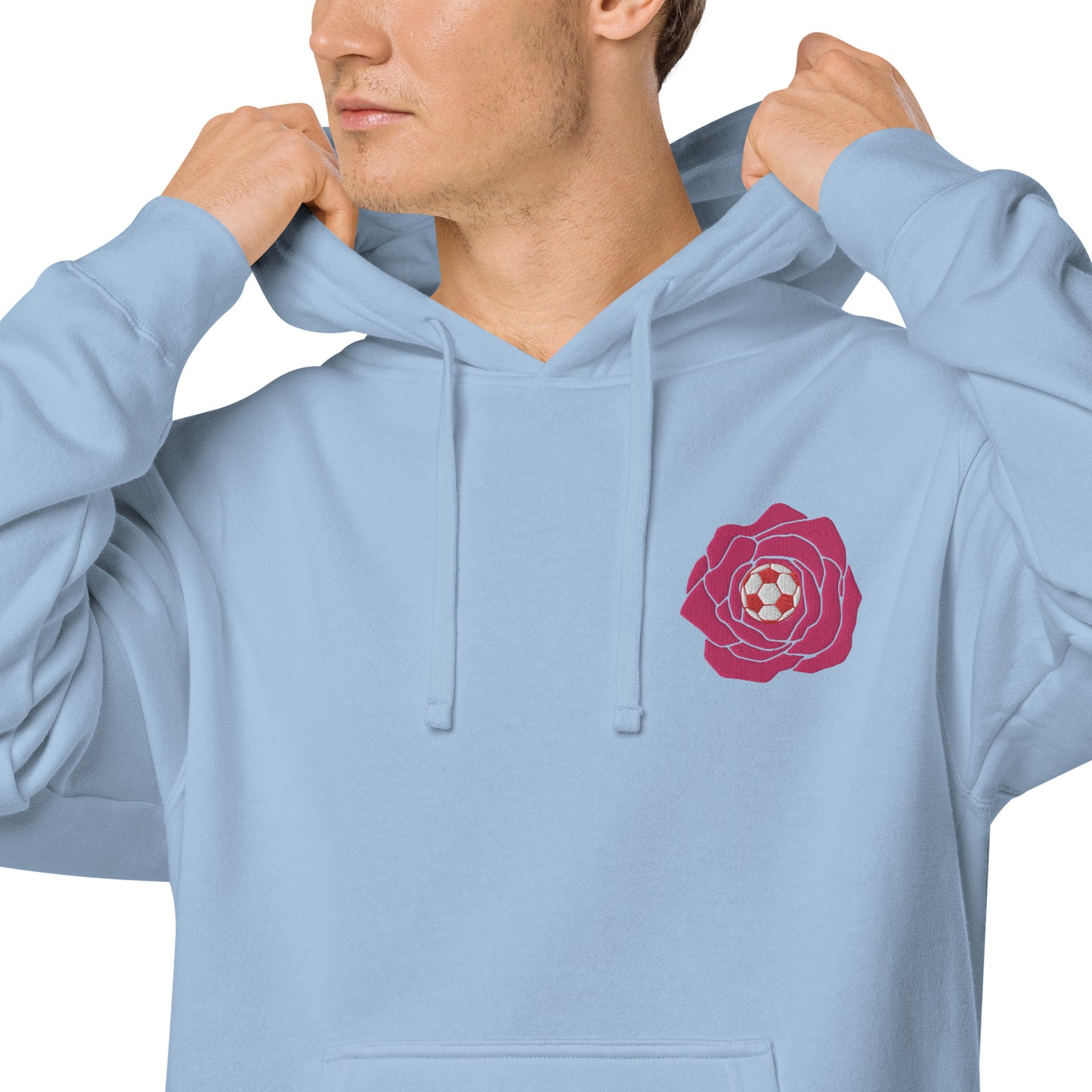 Sqdltd Football Rose Unisex pigment-dyed hoodie