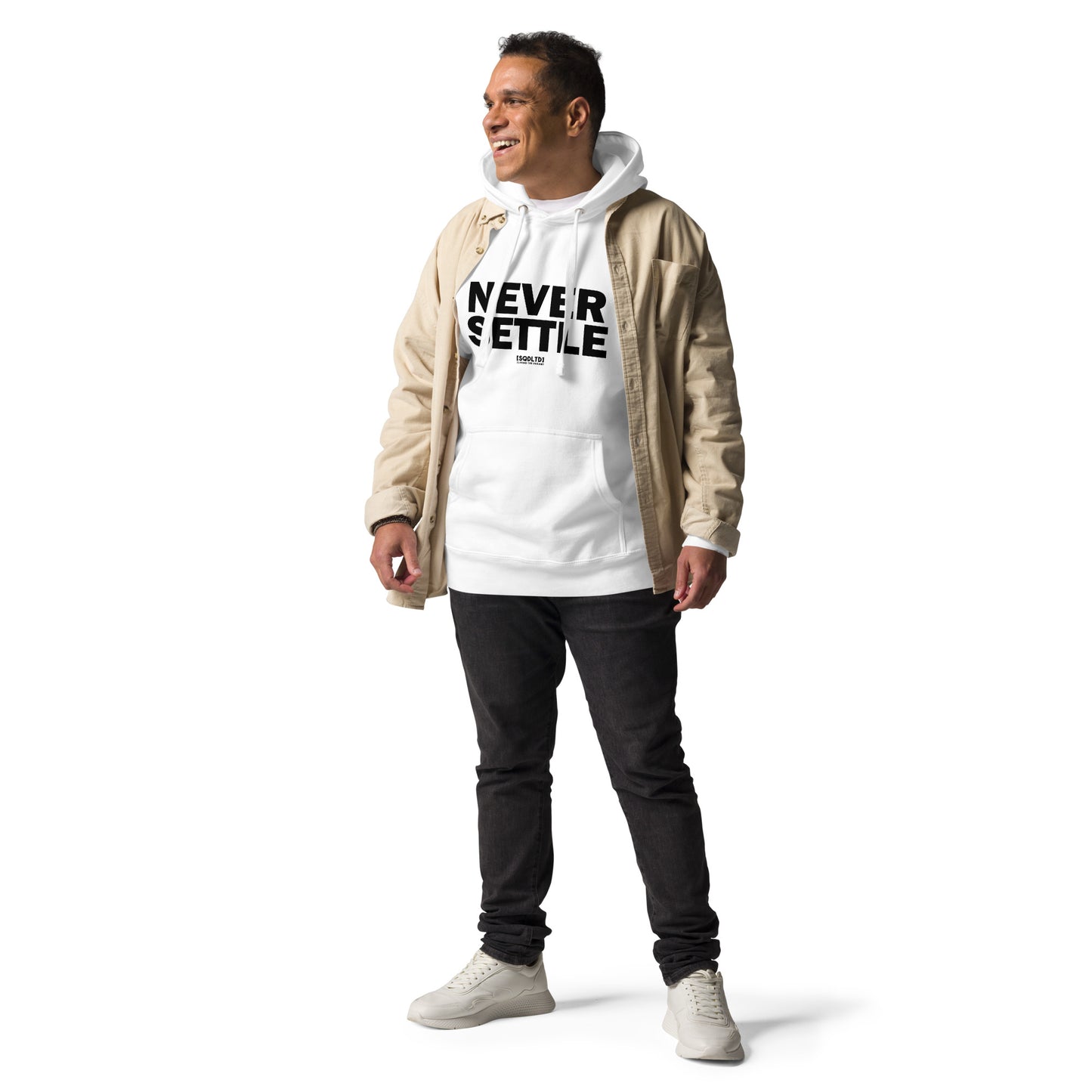 Sqdltd Never Settle Unisex Hoodie BL