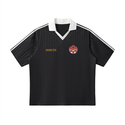 Sqdltd WC2026 Canada Collar Striped Soccer Jersey