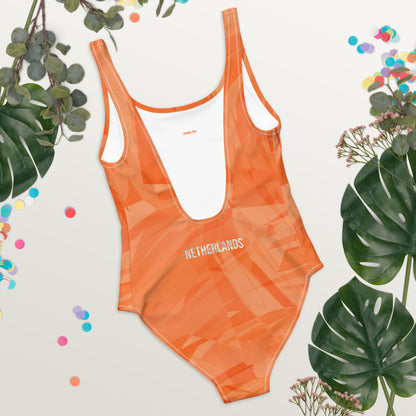 Sqdltd Oranje One-Piece Swimsuit