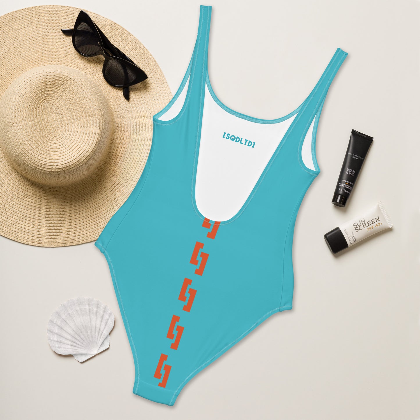 Sqdltd SP24 One-Piece Swimsuit Sherbet