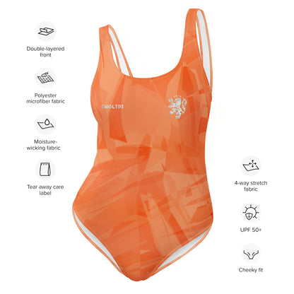 Sqdltd Oranje One-Piece Swimsuit