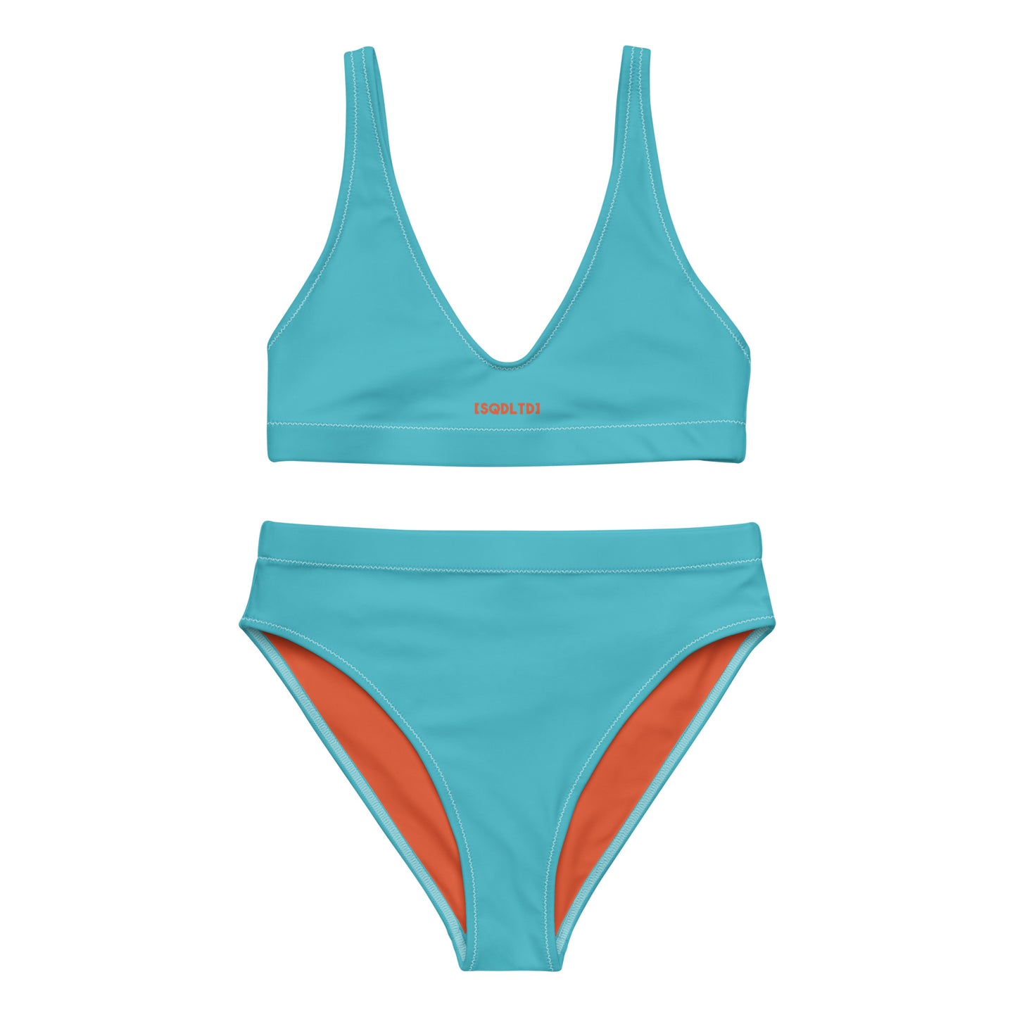 Sqdltd SP24 Recycled high-waisted bikini Sherbet