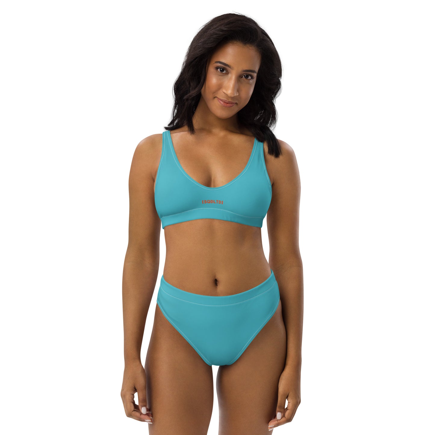 Sqdltd SP24 Recycled high-waisted bikini Sherbet