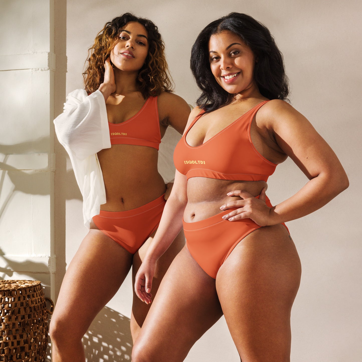 Sqdltd SP24 Recycled high-waisted bikini Orangeade