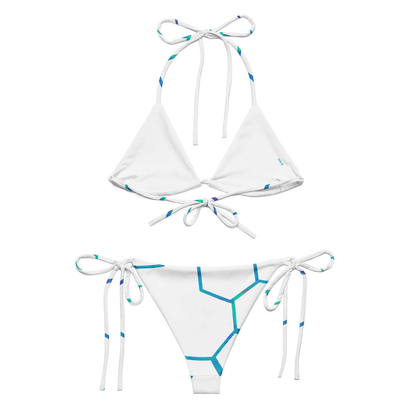 Sqdltd SU23 Ball recycled string bikini Icewater