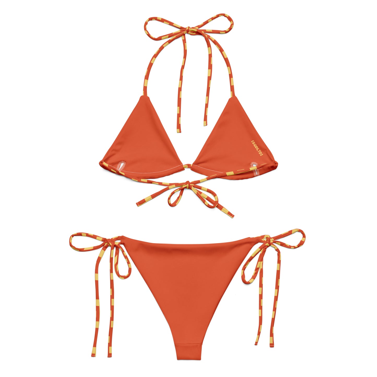 Sqdltd SP24 recycled string bikini Orangeade