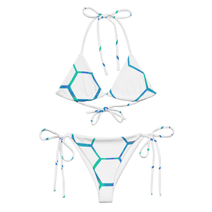 Sqdltd SU23 Ball recycled string bikini Icewater