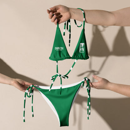 Sqdltd A.Nacional recycled string bikini GR