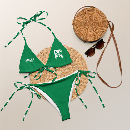 Sqdltd A.Nacional recycled string bikini GR