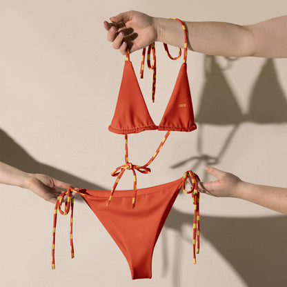 Sqdltd SP24 recycled string bikini Orangeade