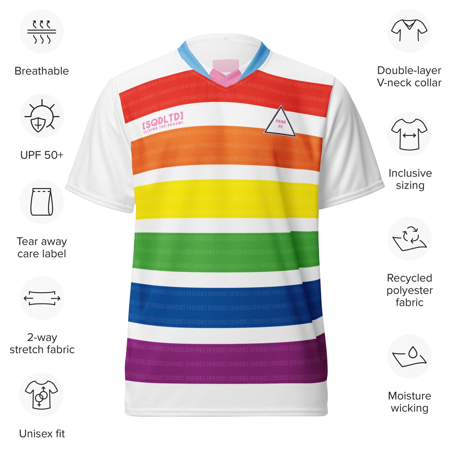 Sqdltd Pride 23 Recycled unisex Soccer jersey