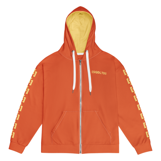 Sqdltd SP24 Unisex zip hoodie Orangeade