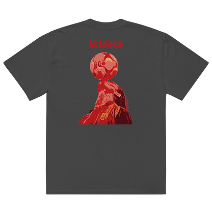 Sqdltd Kisses Oversized faded Tee VRed