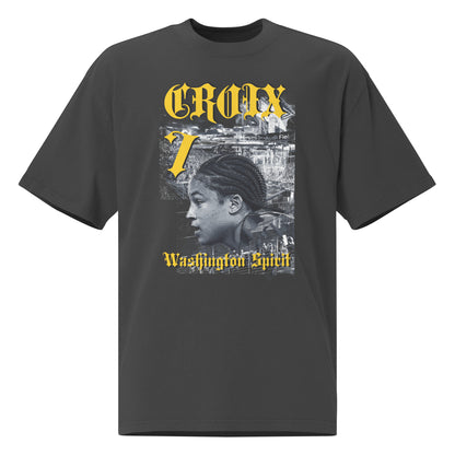 Sqdltd AU24 Croix Golden Oversized faded Tee