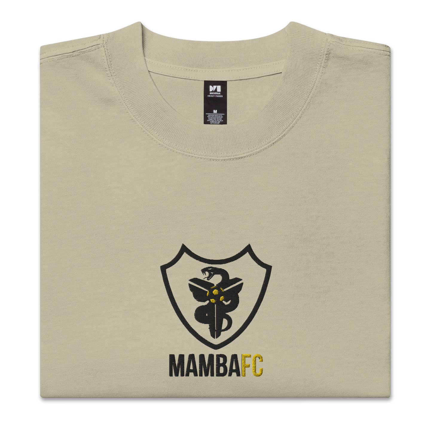 SqdltdXMamba FC 23/24 Embroidered Oversized faded Tee BL