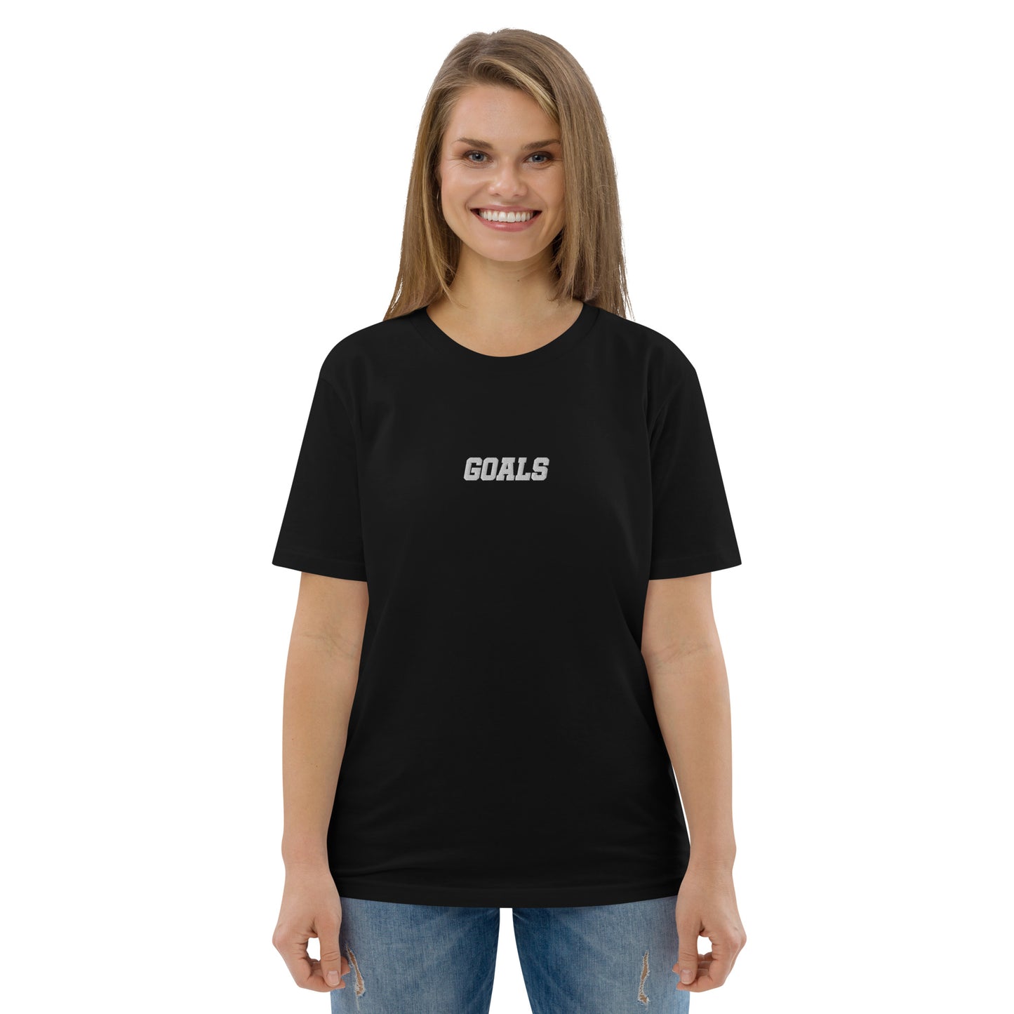 Sqdltd AU23 Goals Embroidered Unisex organic cotton Tee WL