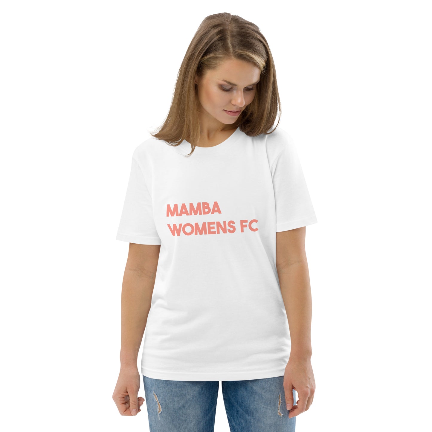 Sqdltd X Mamba FC Text SP24 Unisex organic cotton Tee Desert
