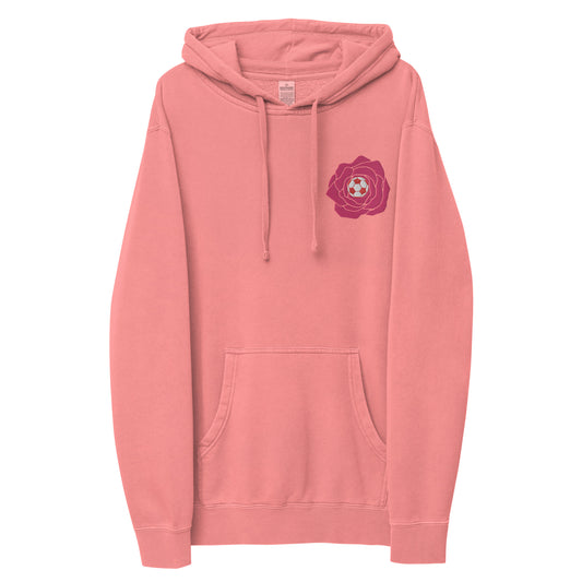Sqdltd Football Rose Unisex pigment-dyed hoodie
