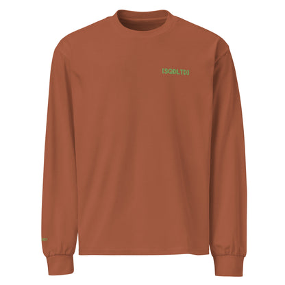 Sqdltd AU24 Embroidered Logo Premium heavyweight Long Sleeve Ramsay Green