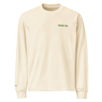 Sqdltd AU24 Embroidered Logo Premium heavyweight Long Sleeve Ramsay Green