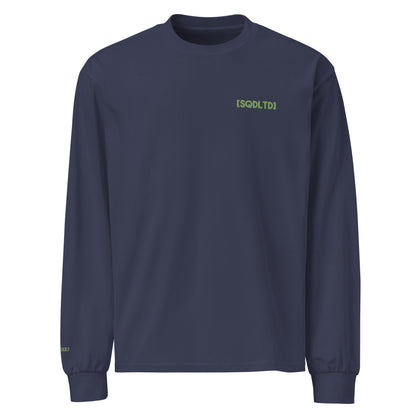 Sqdltd AU24 Embroidered Logo Premium heavyweight Long Sleeve Ramsay Green