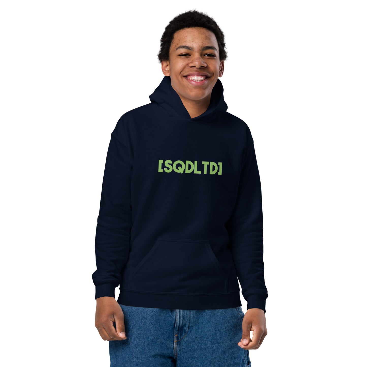 Sqdltd AU24 Logo Youth heavy blend hoodie Ramsay Green