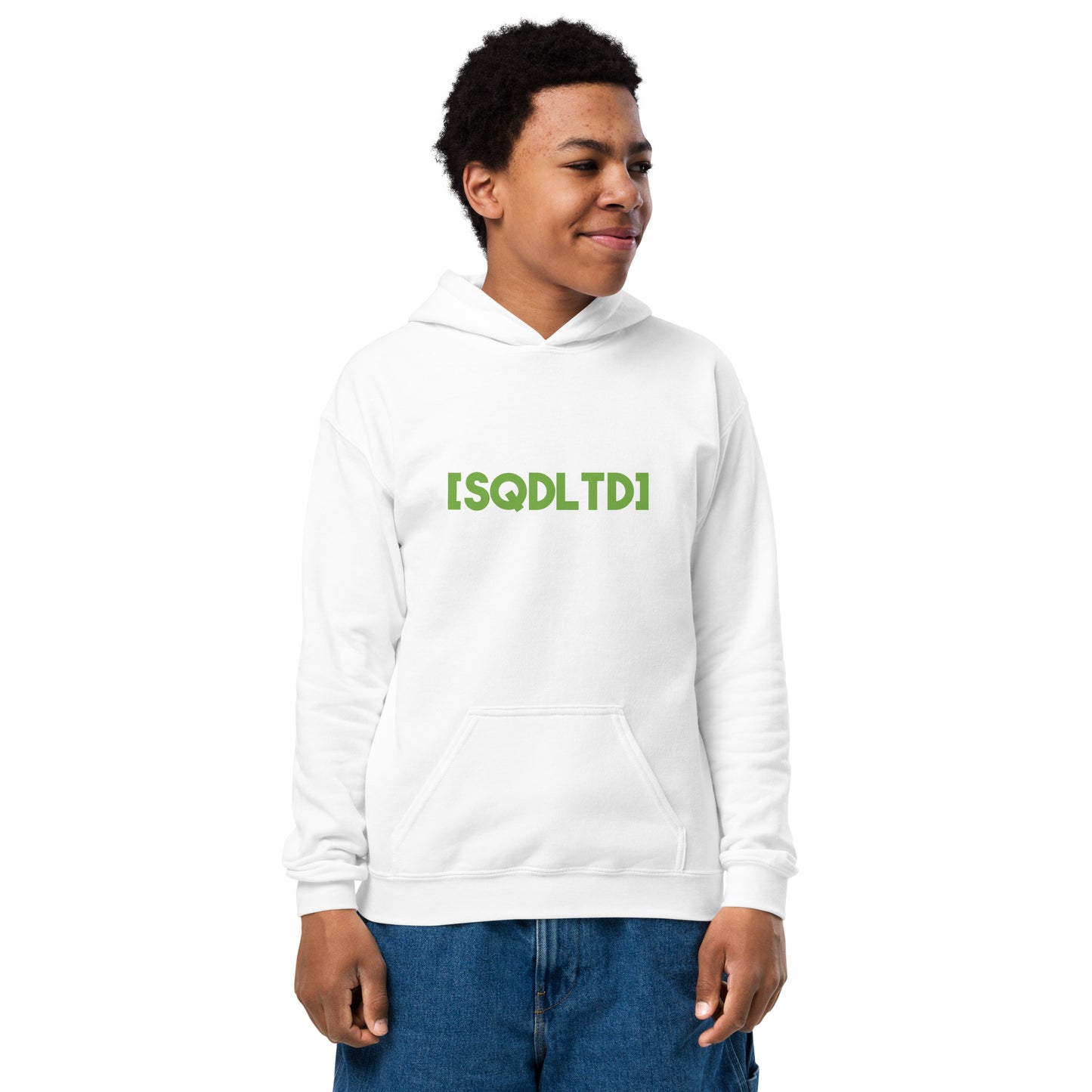 Sqdltd AU24 Logo Youth heavy blend hoodie Ramsay Green