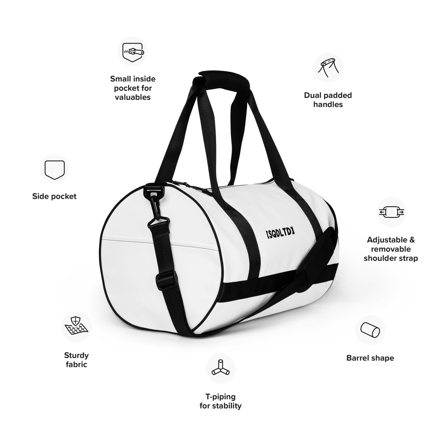 Sqdltd SP23 AOP gym bag WB