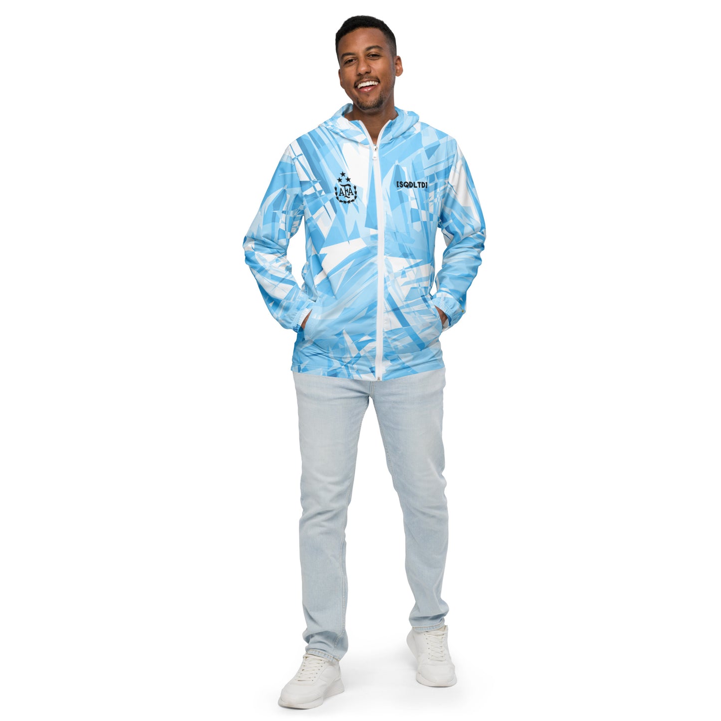 Sqdltd Argentina Tres Estrellas AOP Men’s windbreaker