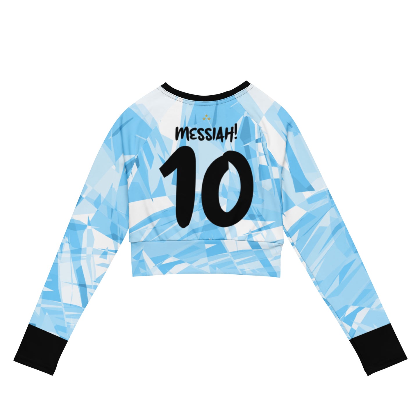 Sqdltd Argentina 10 Recycled long-sleeve crop top