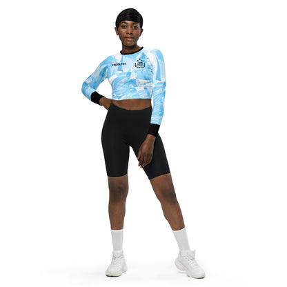 Sqdltd Argentina 10 Recycled long-sleeve crop top