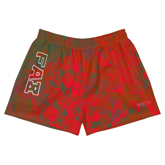 Sqdltd FAZ Red Burst Women's Athletic Shorts