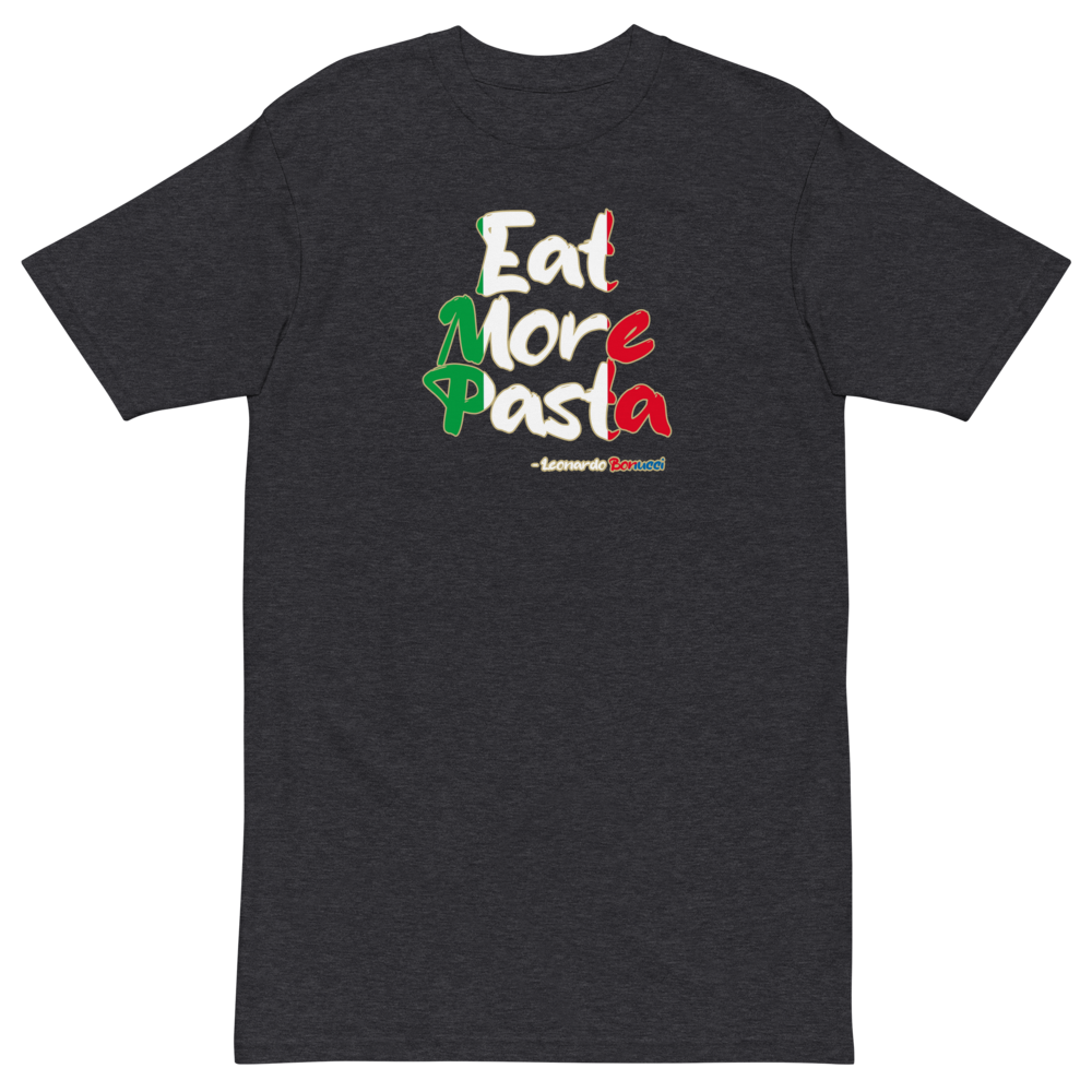 Eat More Pasta Men’s Premium Heavyweight Tee Italia