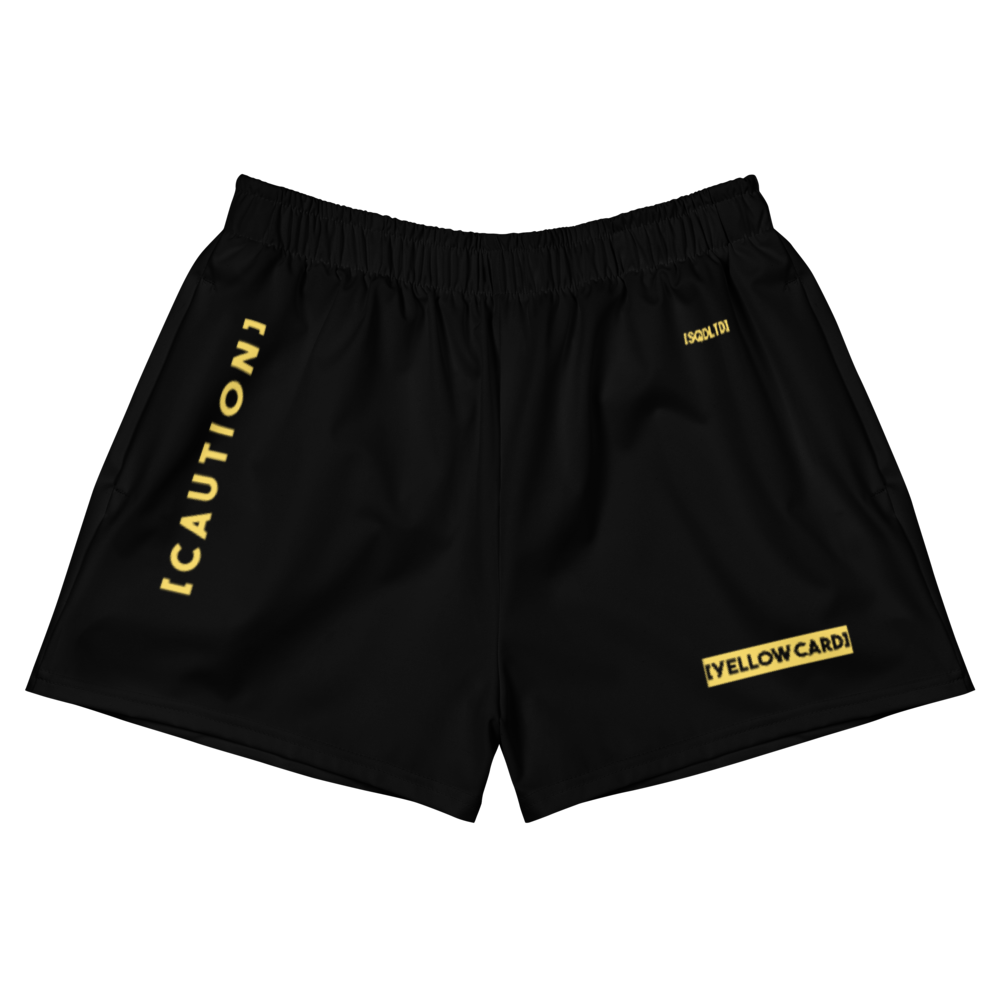 Sqdltd Yellow Card Women's Athletic Shorts