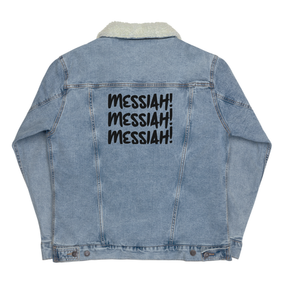 Sqdltd Messiah Unisex denim sherpa jacket BL